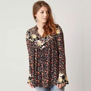 Free People Wildflower Fields Henley Top